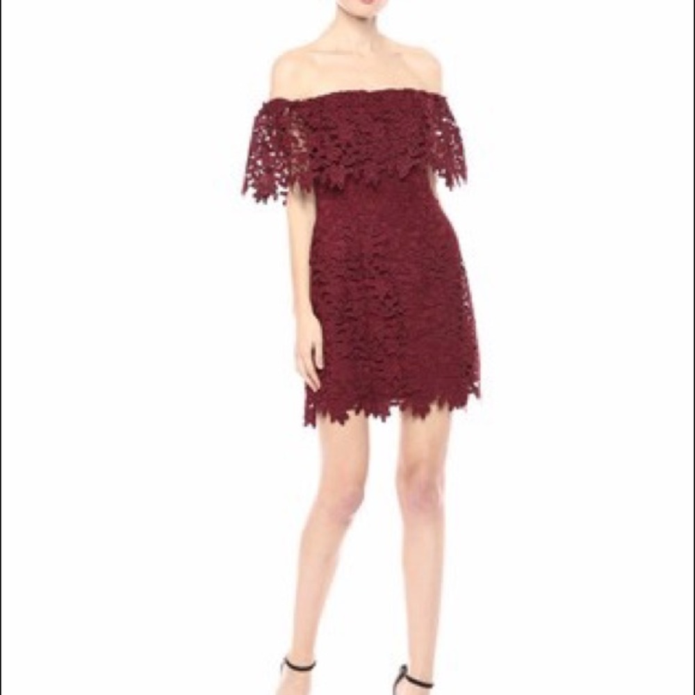 Enna Lace Off-The-Shoulder Dress at Guess